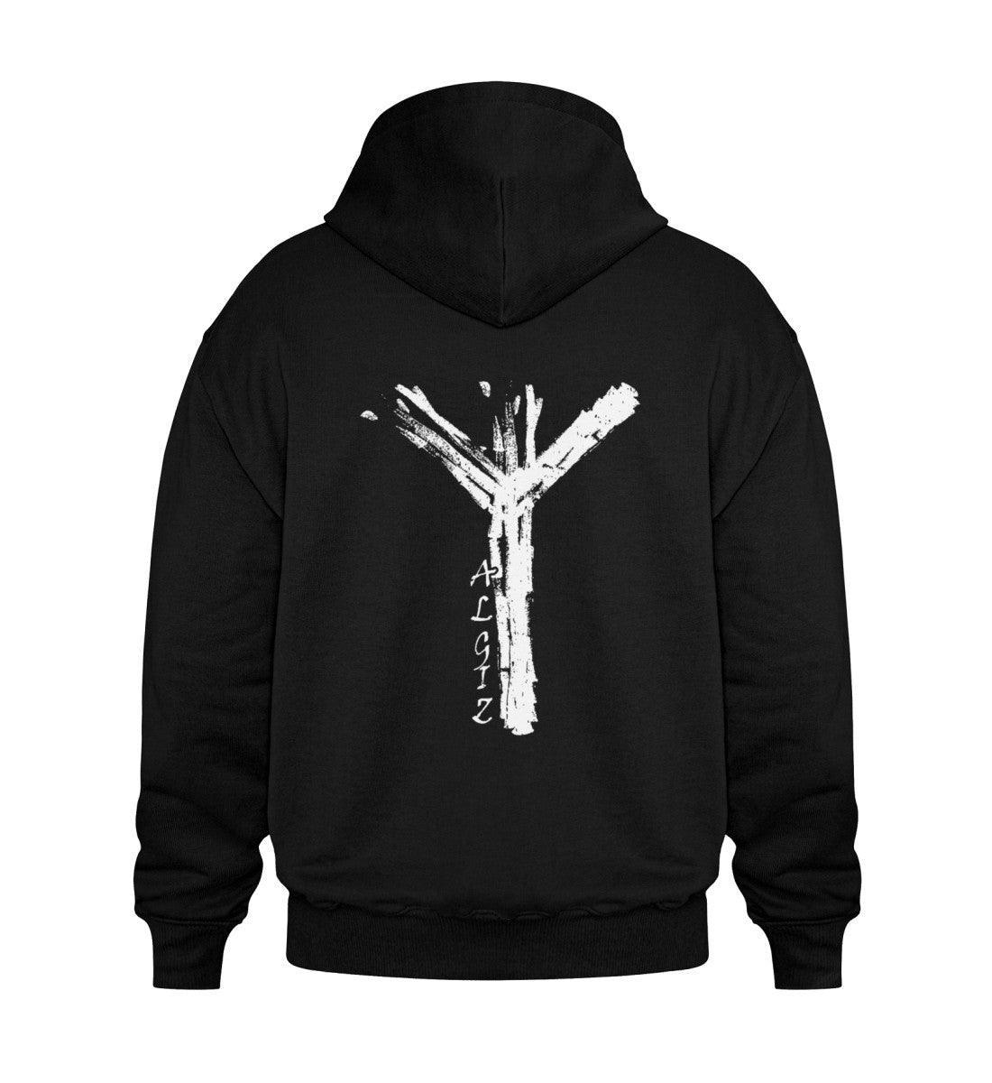 Wikinger Heavy Vintage Hoodie Algiz Rune - Nordic Viking Wear