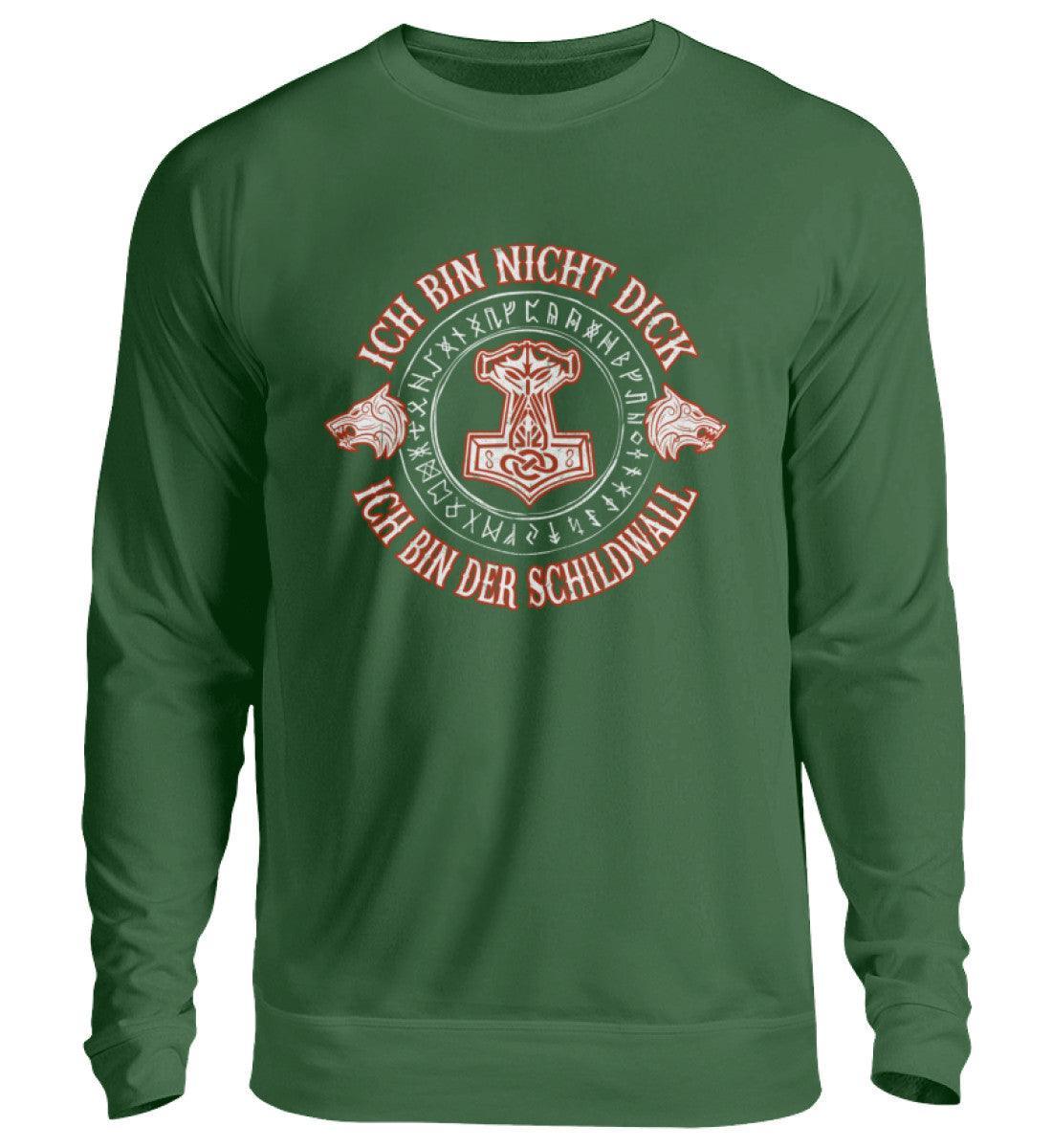 Lustiges Wikinger Sweatshirt - "Ich Bin Nicht Dick, Ich Bin Der Schildwall 2.0" - Nordic Viking Wear