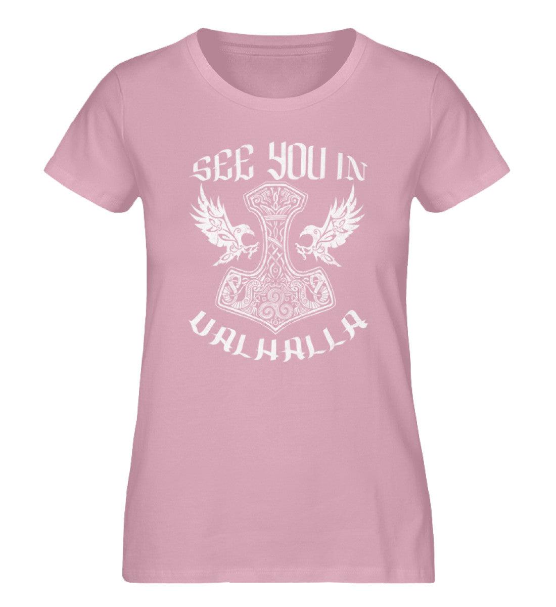 Schildmaiden Expresser Shirt „See You in Valhalla – Wikinger T-Shirt mit Mjölnir & Adler Design“ - Nordic Viking Wear
