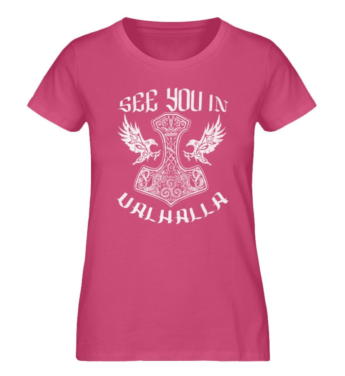Schildmaiden Expresser Shirt „See You in Valhalla – Wikinger T-Shirt mit Mjölnir & Adler Design“ - Nordic Viking Wear