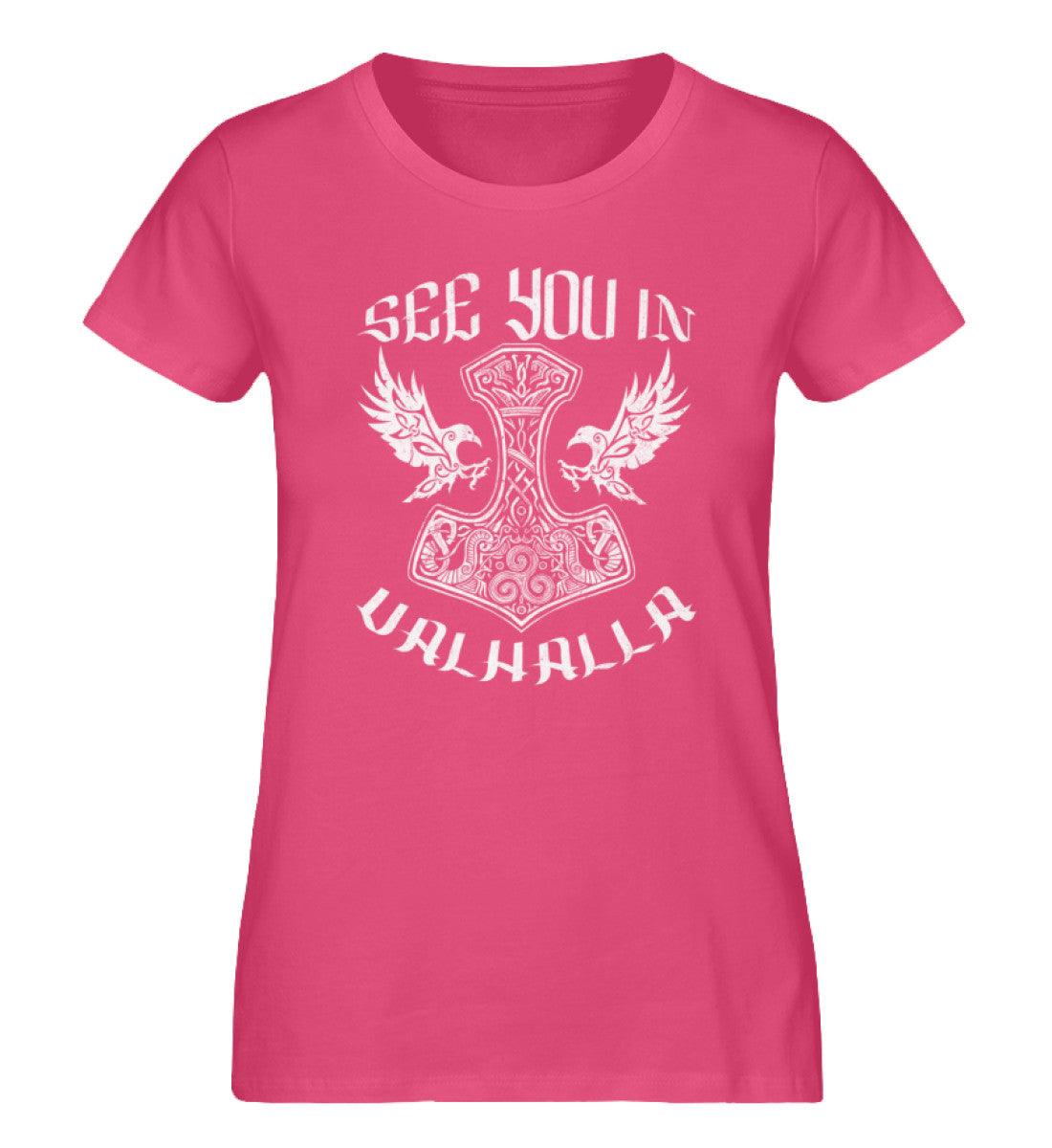 Schildmaiden Expresser Shirt „See You in Valhalla – Wikinger T-Shirt mit Mjölnir & Adler Design“ - Nordic Viking Wear