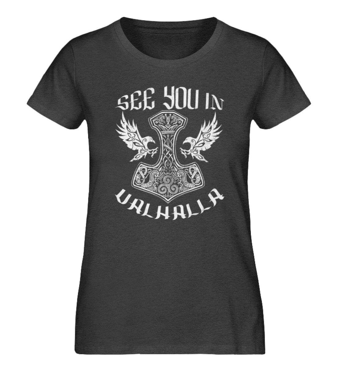 Schildmaiden Expresser Shirt „See You in Valhalla – Wikinger T-Shirt mit Mjölnir & Adler Design“ - Nordic Viking Wear