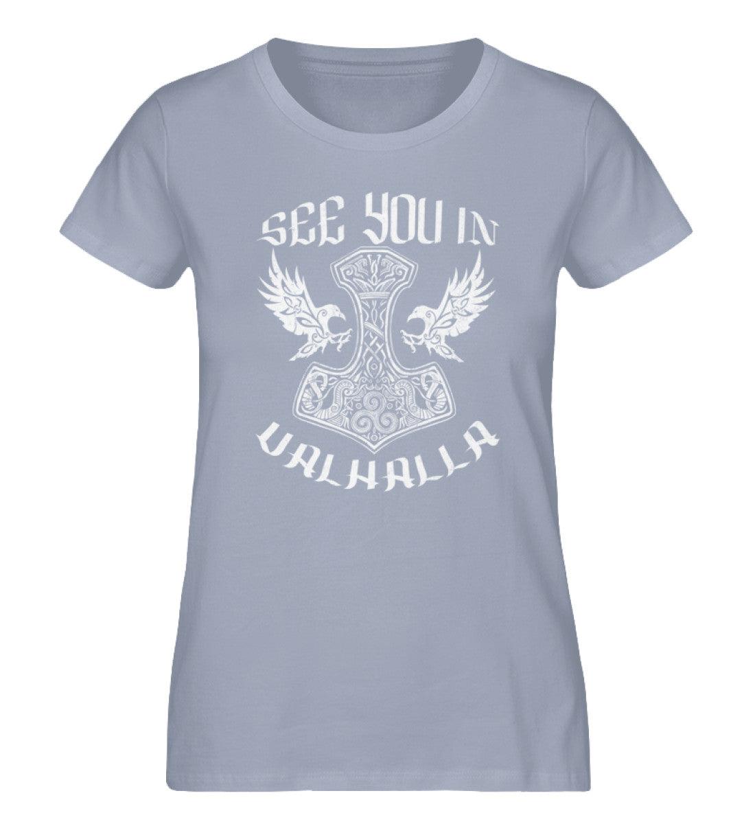 Schildmaiden Expresser Shirt „See You in Valhalla – Wikinger T-Shirt mit Mjölnir & Adler Design“ - Nordic Viking Wear