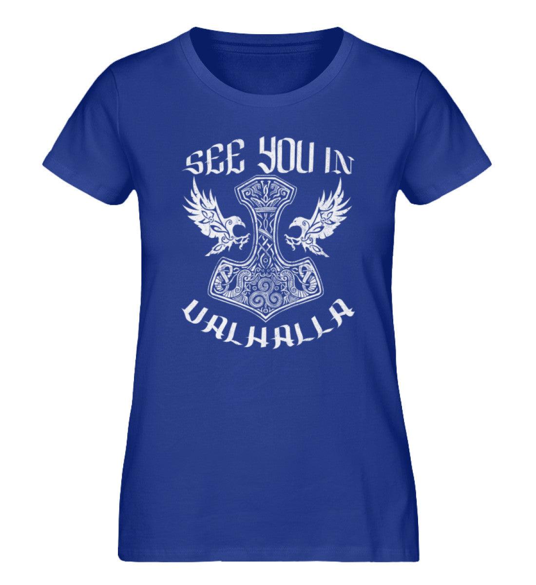 Schildmaiden Expresser Shirt „See You in Valhalla – Wikinger T-Shirt mit Mjölnir & Adler Design“ - Nordic Viking Wear