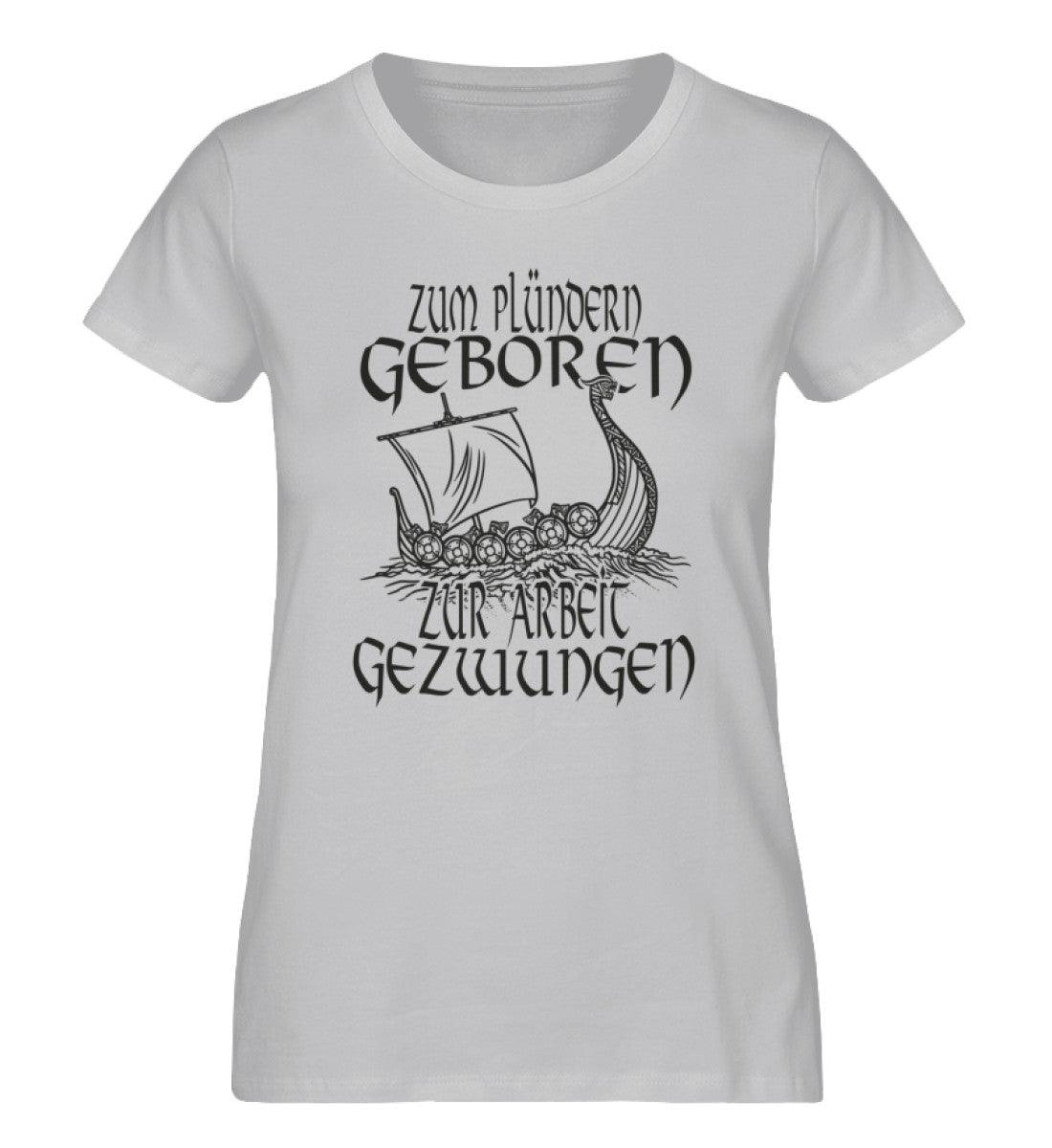 Schildmaiden Expresser Shirt „Zum Plündern Geboren – Wikinger T-Shirt mit Drachenboot-Design“ - Nordic Viking Wear