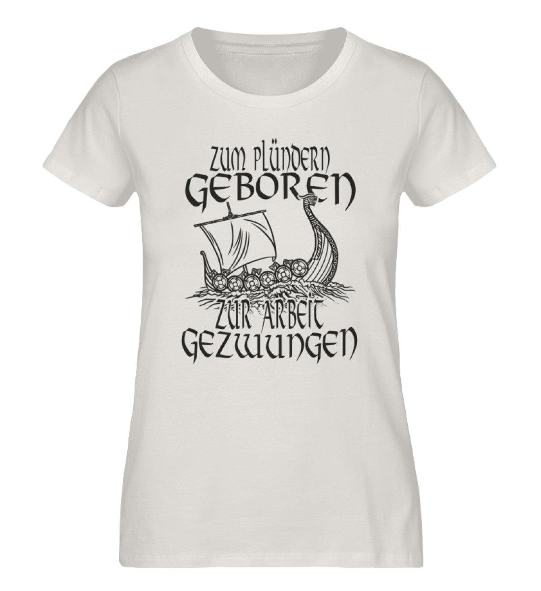 Schildmaiden Expresser Shirt „Zum Plündern Geboren – Wikinger T-Shirt mit Drachenboot-Design“ - Nordic Viking Wear