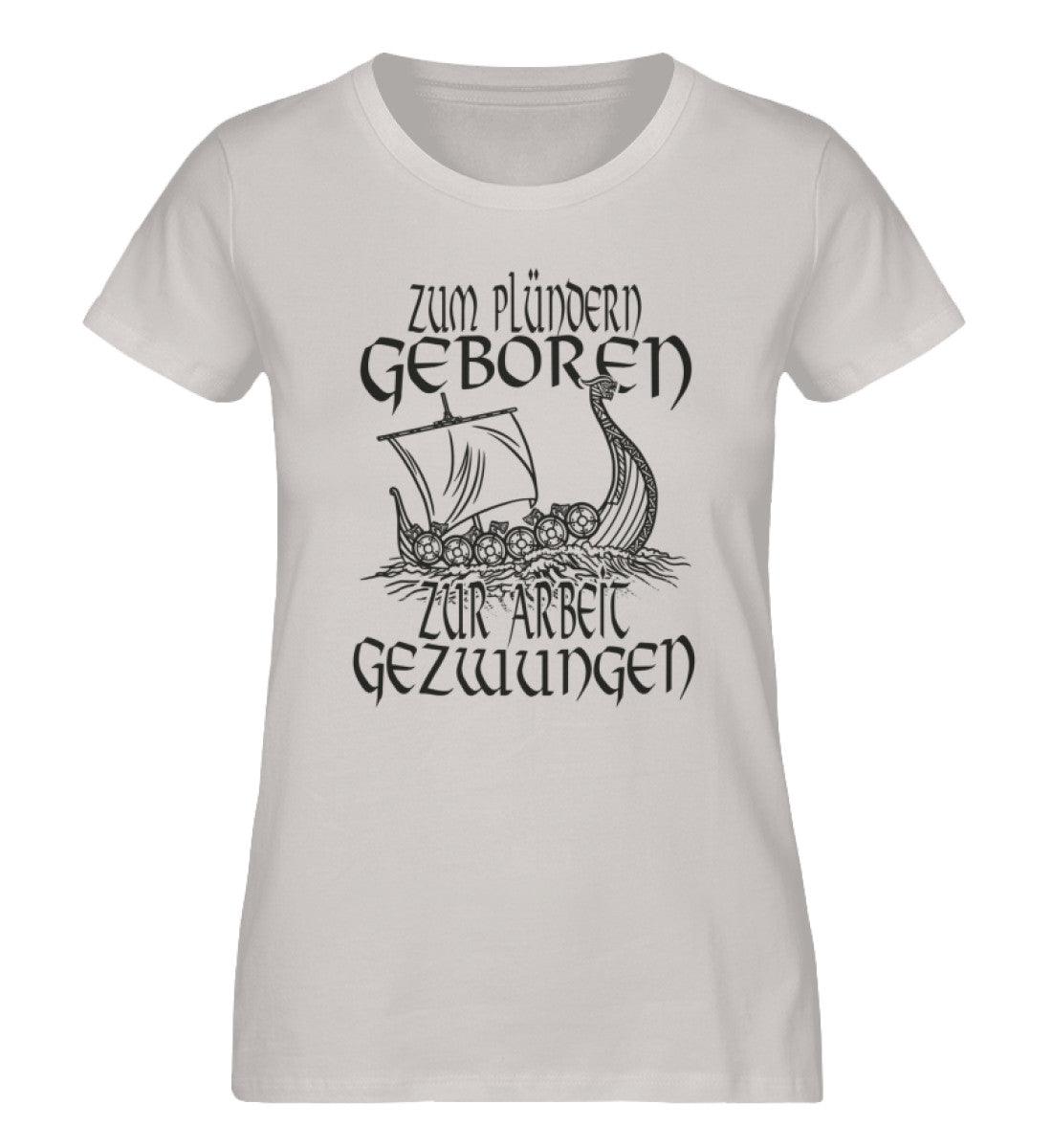 Schildmaiden Expresser Shirt „Zum Plündern Geboren – Wikinger T-Shirt mit Drachenboot-Design“ - Nordic Viking Wear