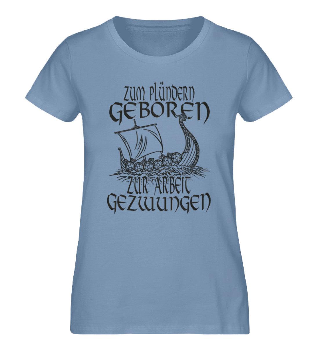 Schildmaiden Expresser Shirt „Zum Plündern Geboren – Wikinger T-Shirt mit Drachenboot-Design“ - Nordic Viking Wear