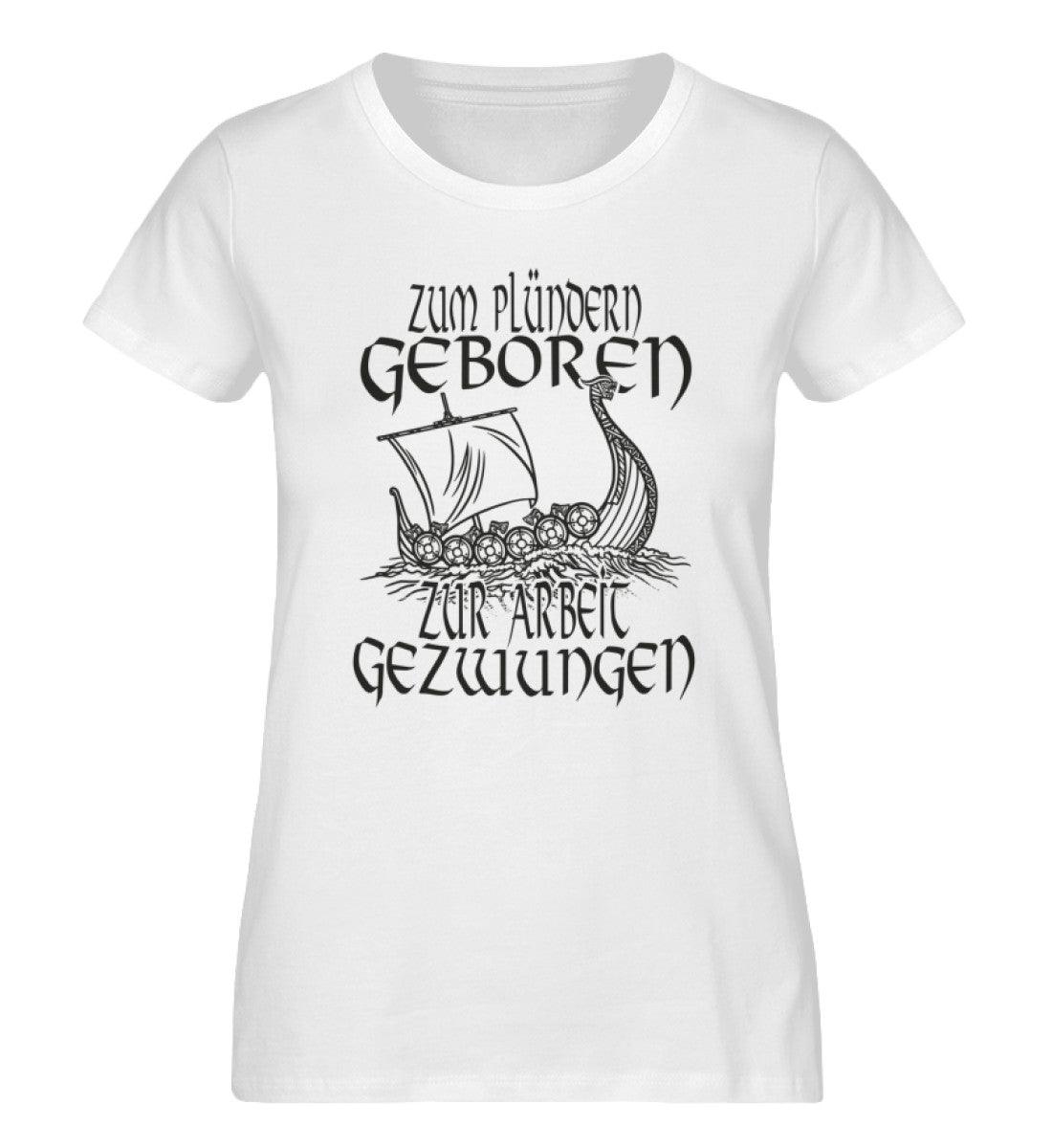 Schildmaiden Expresser Shirt „Zum Plündern Geboren – Wikinger T-Shirt mit Drachenboot-Design“ - Nordic Viking Wear