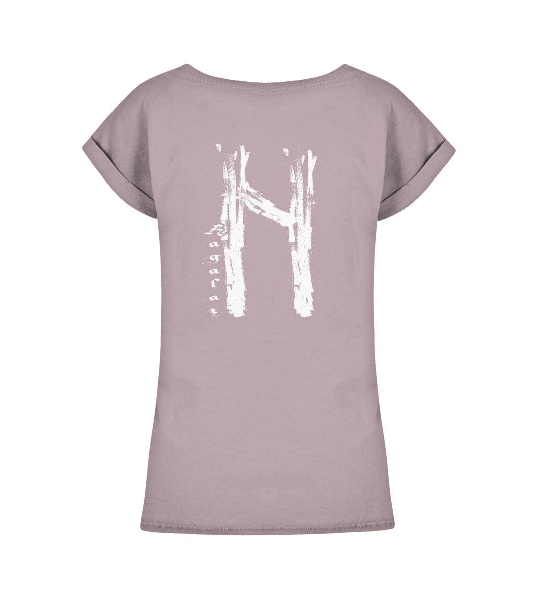 Schildmaiden Extendet Shirt – Hagalaz Runen-Design - Nordic Viking Wear