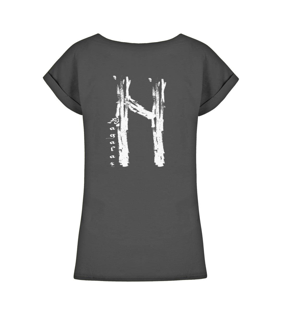 Schildmaiden Extendet Shirt – Hagalaz Runen-Design - Nordic Viking Wear