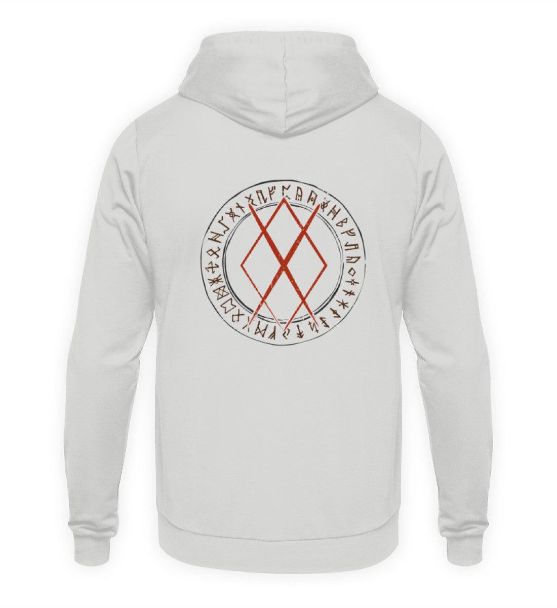 Wikinger Hoodie Gungnir-Rune und Runenkreis - Kraftvolles Nordisches Design - Nordic Viking Wear