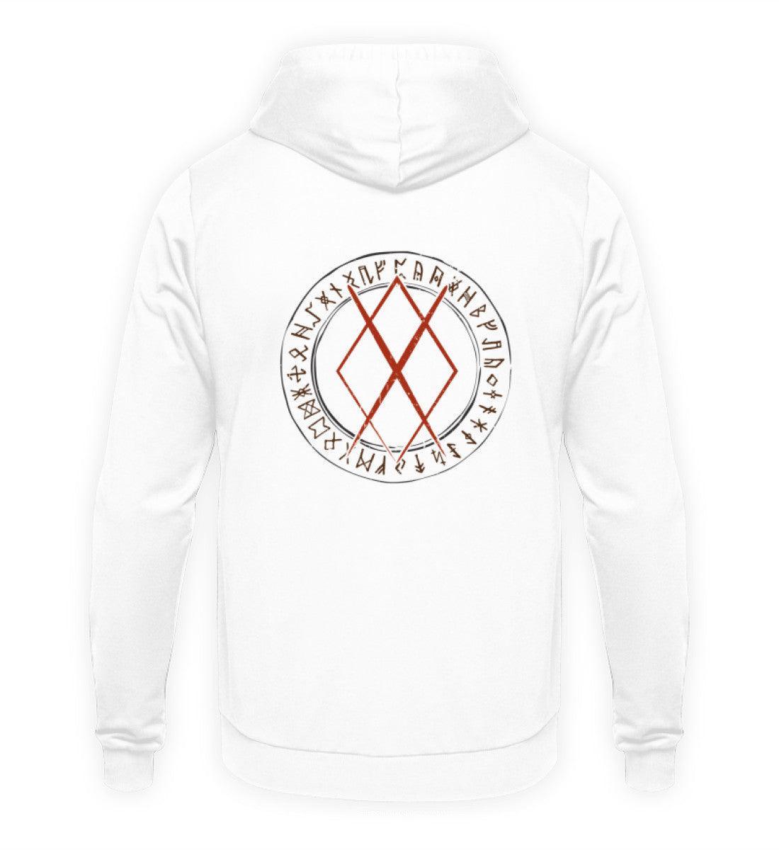 Wikinger Hoodie Gungnir-Rune und Runenkreis - Kraftvolles Nordisches Design - Nordic Viking Wear