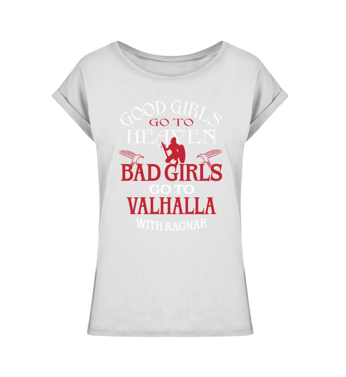 Schildmaiden Extendet Shirt – „Good Girls go to Heaven, Bad Girls go to Valhalla with Ragnar“ - Nordic Viking Wear