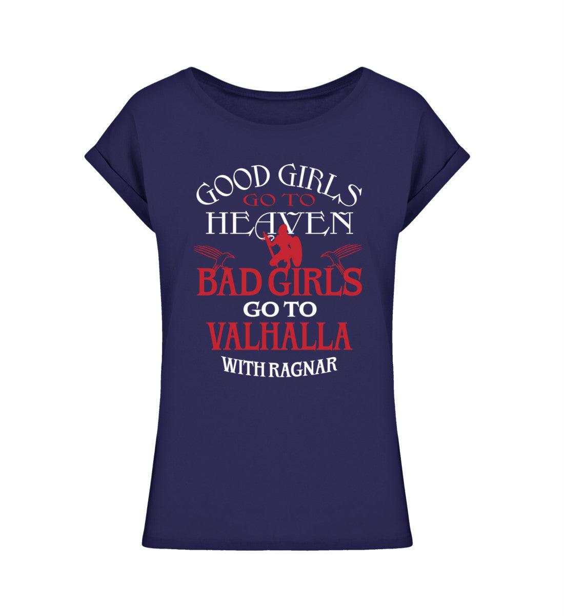 Schildmaiden Extendet Shirt – „Good Girls go to Heaven, Bad Girls go to Valhalla with Ragnar“ - Nordic Viking Wear