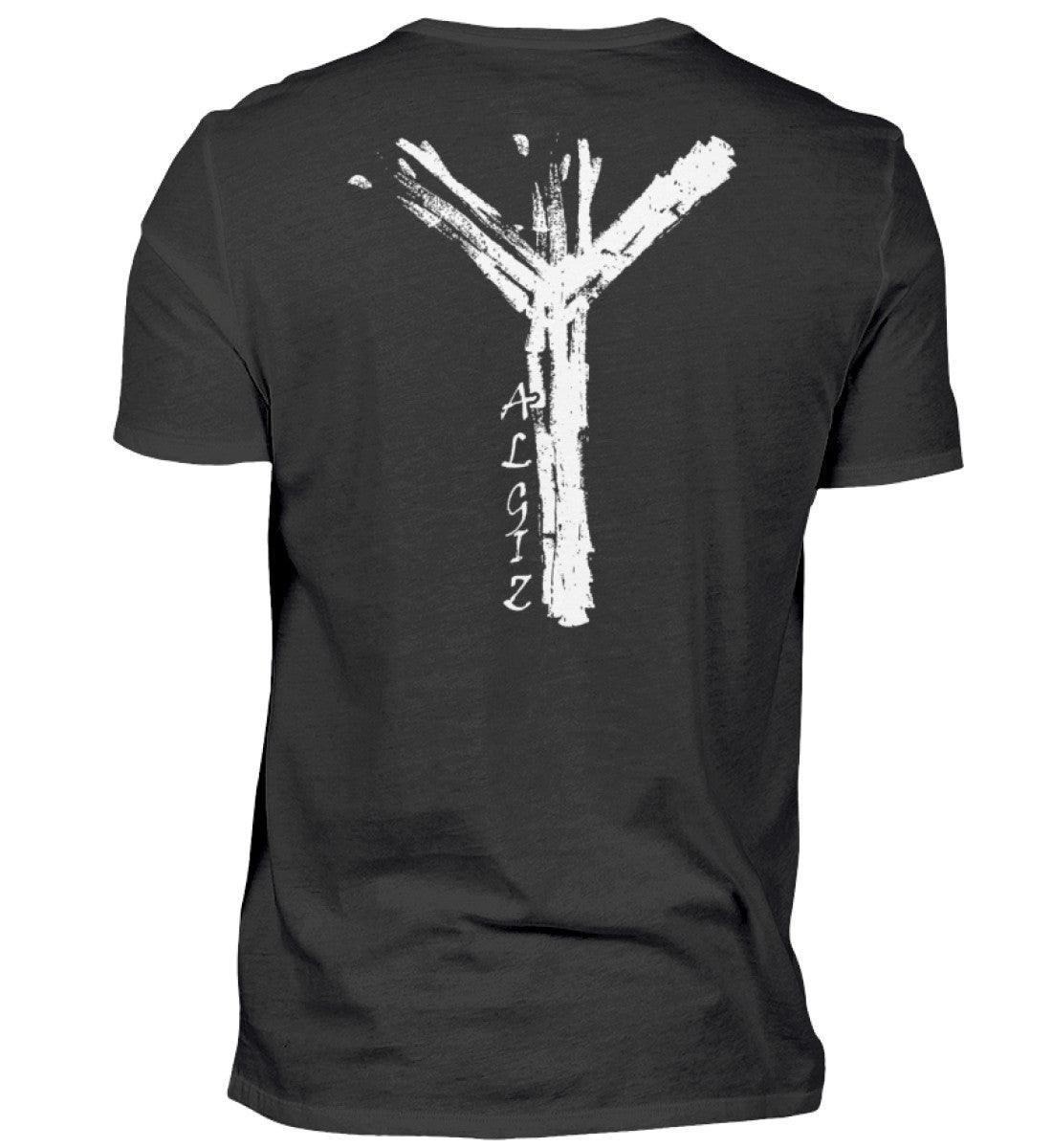 Wikinger Premium Shirt mit Algiz-Rune – Hochwertiges Herren T-Shirt mit Nordischer Schutzrune - Nordic Viking Wear