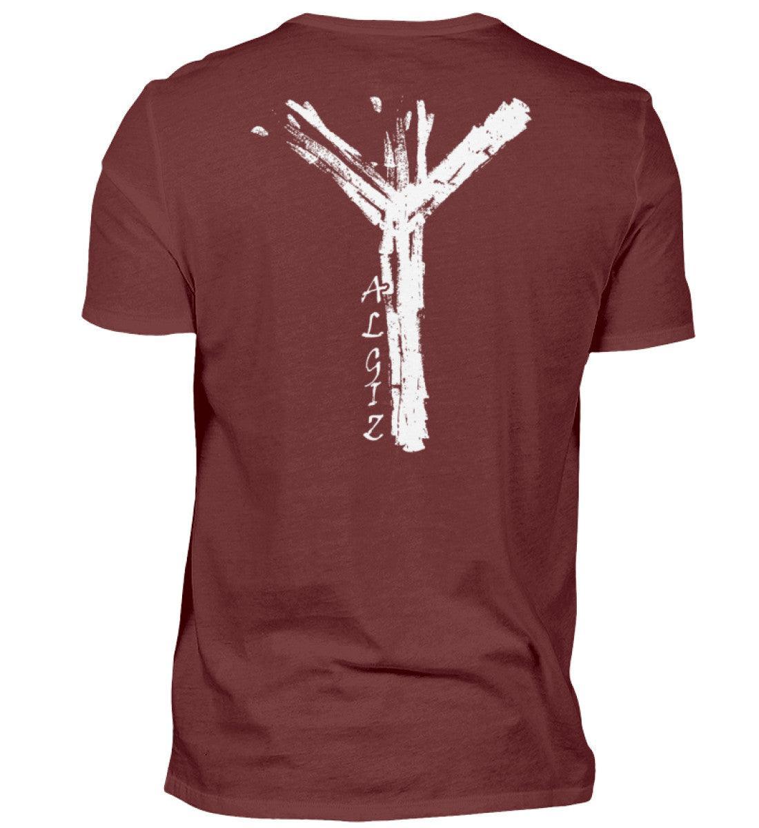 Wikinger Premium Shirt mit Algiz-Rune – Hochwertiges Herren T-Shirt mit Nordischer Schutzrune - Nordic Viking Wear