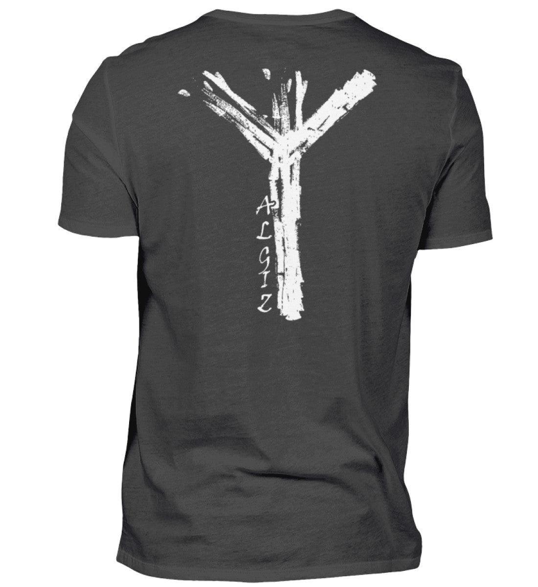 Wikinger Premium Shirt mit Algiz-Rune – Hochwertiges Herren T-Shirt mit Nordischer Schutzrune - Nordic Viking Wear