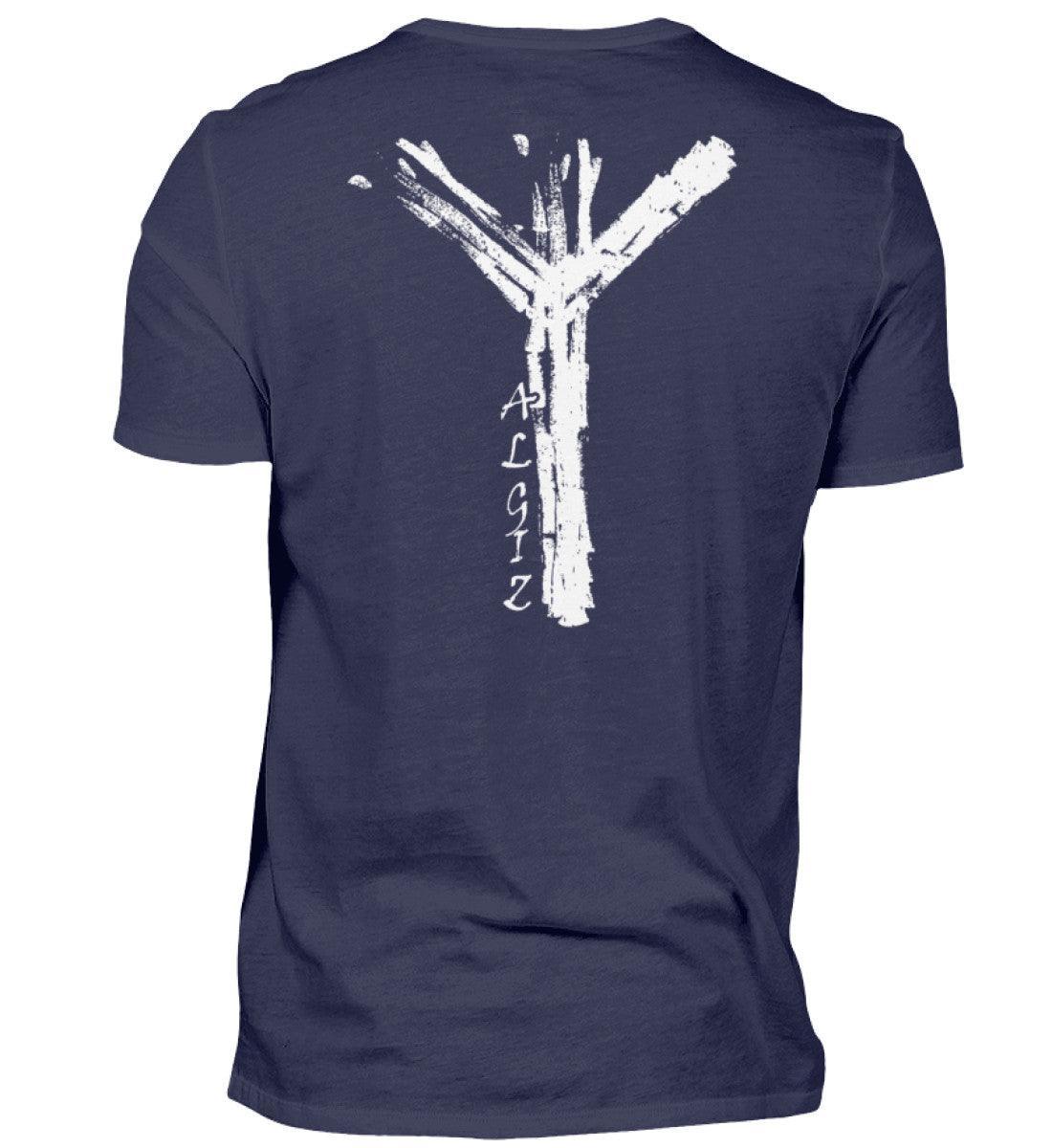 Wikinger Premium Shirt mit Algiz-Rune – Hochwertiges Herren T-Shirt mit Nordischer Schutzrune - Nordic Viking Wear