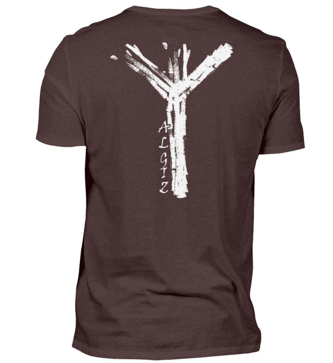 Wikinger Premium Shirt mit Algiz-Rune – Hochwertiges Herren T-Shirt mit Nordischer Schutzrune - Nordic Viking Wear
