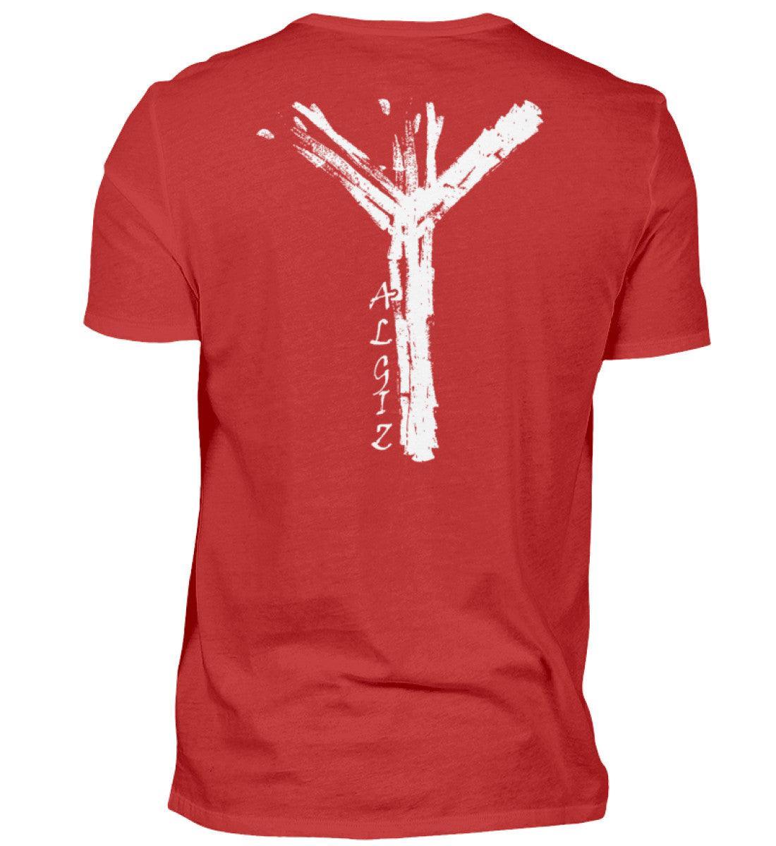 Wikinger Premium Shirt mit Algiz-Rune – Hochwertiges Herren T-Shirt mit Nordischer Schutzrune - Nordic Viking Wear