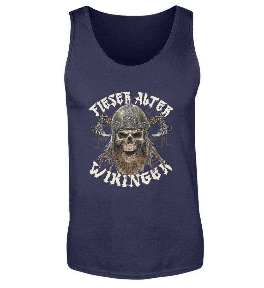 Fieser Alter Wikinger - Lustiges Wikinger-Tanktop mit Helm und Äxten - Nordic Viking Wear