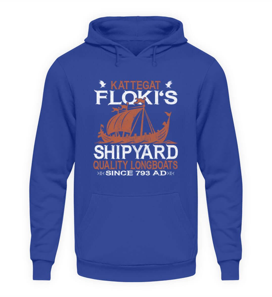 "Kattegat Floki's Shipyard" Hoodie – Ehre die Kunst des Schiffbaus - Nordic Viking Wear