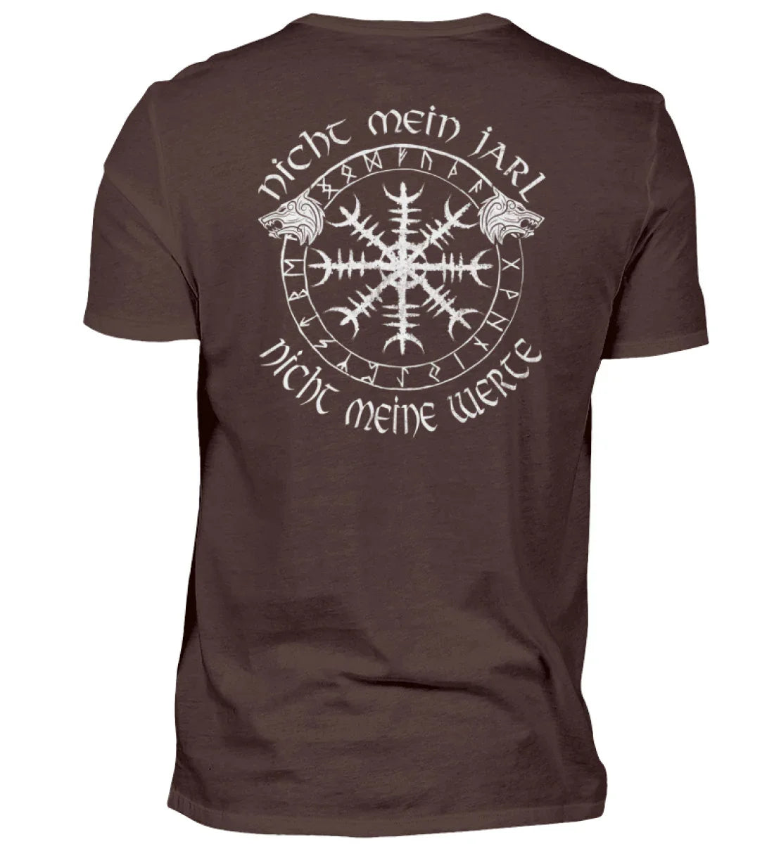 Premiumshirt Nicht mein Jarl Nicht Meine Werte Mit Front und Backprint - Nordic Viking Wear