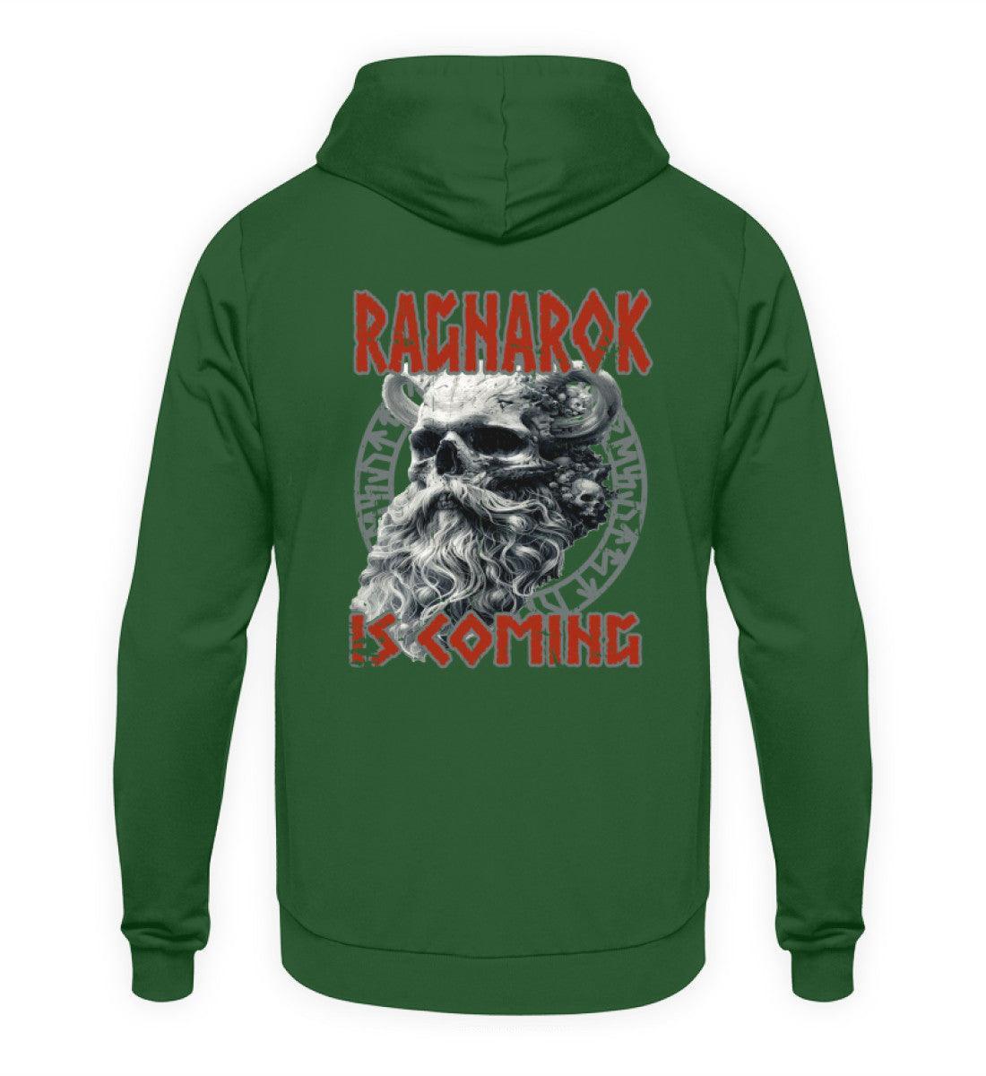 Wikinger-Hoodie "Ragnarok is Coming" – Nordische Mythologie, Krieger-Skull-Design - Nordic Viking Wear