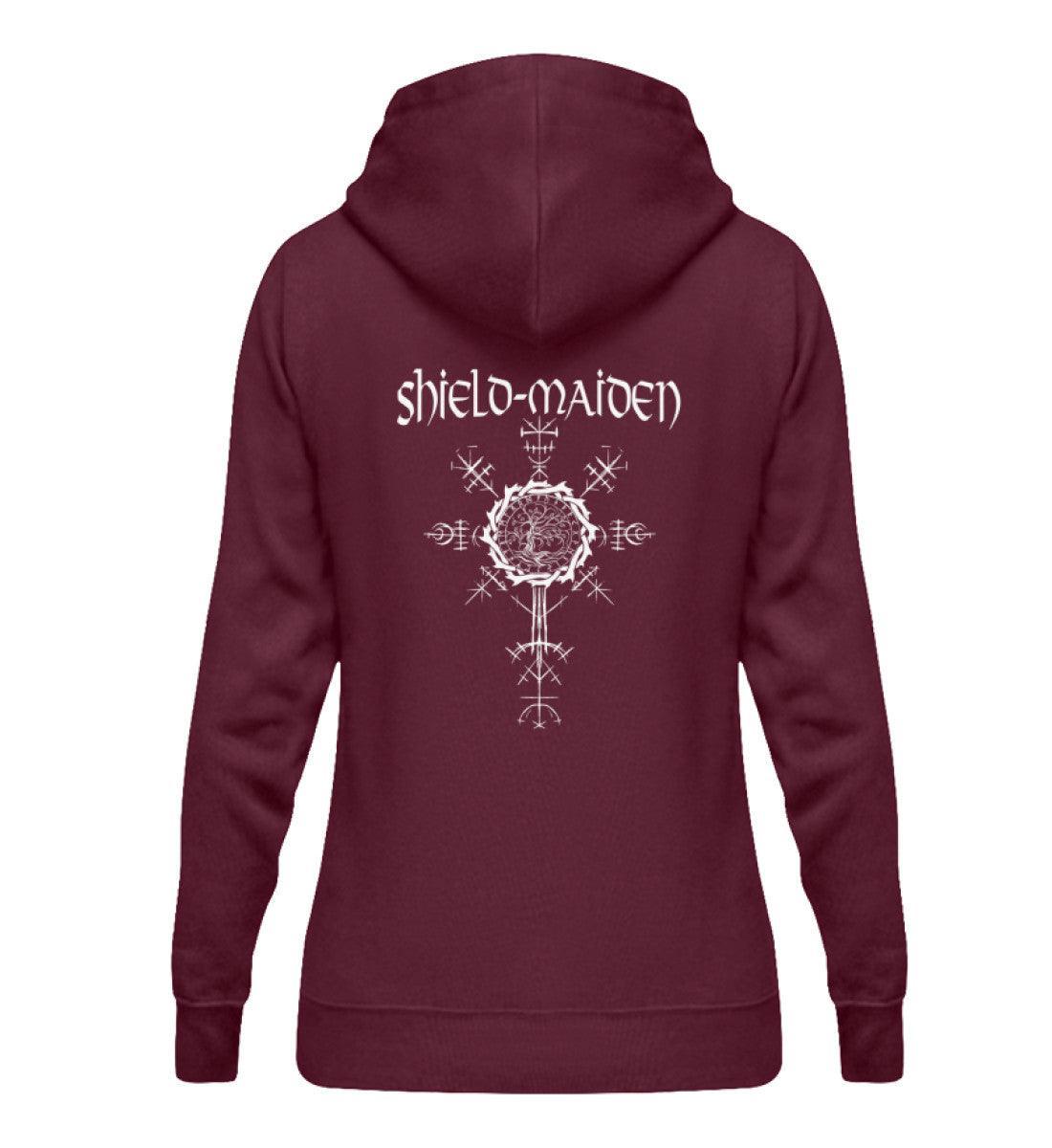 Schildmaiden Hoodie mit Weltenbaum - Wikinger Lebensbaum Symbol Tee - Nordisches Yggdrasil Design - Nordic Viking Wear