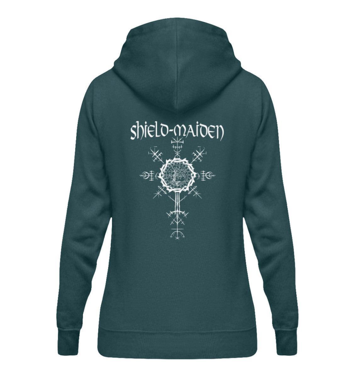 Schildmaiden Hoodie mit Weltenbaum - Wikinger Lebensbaum Symbol Tee - Nordisches Yggdrasil Design - Nordic Viking Wear