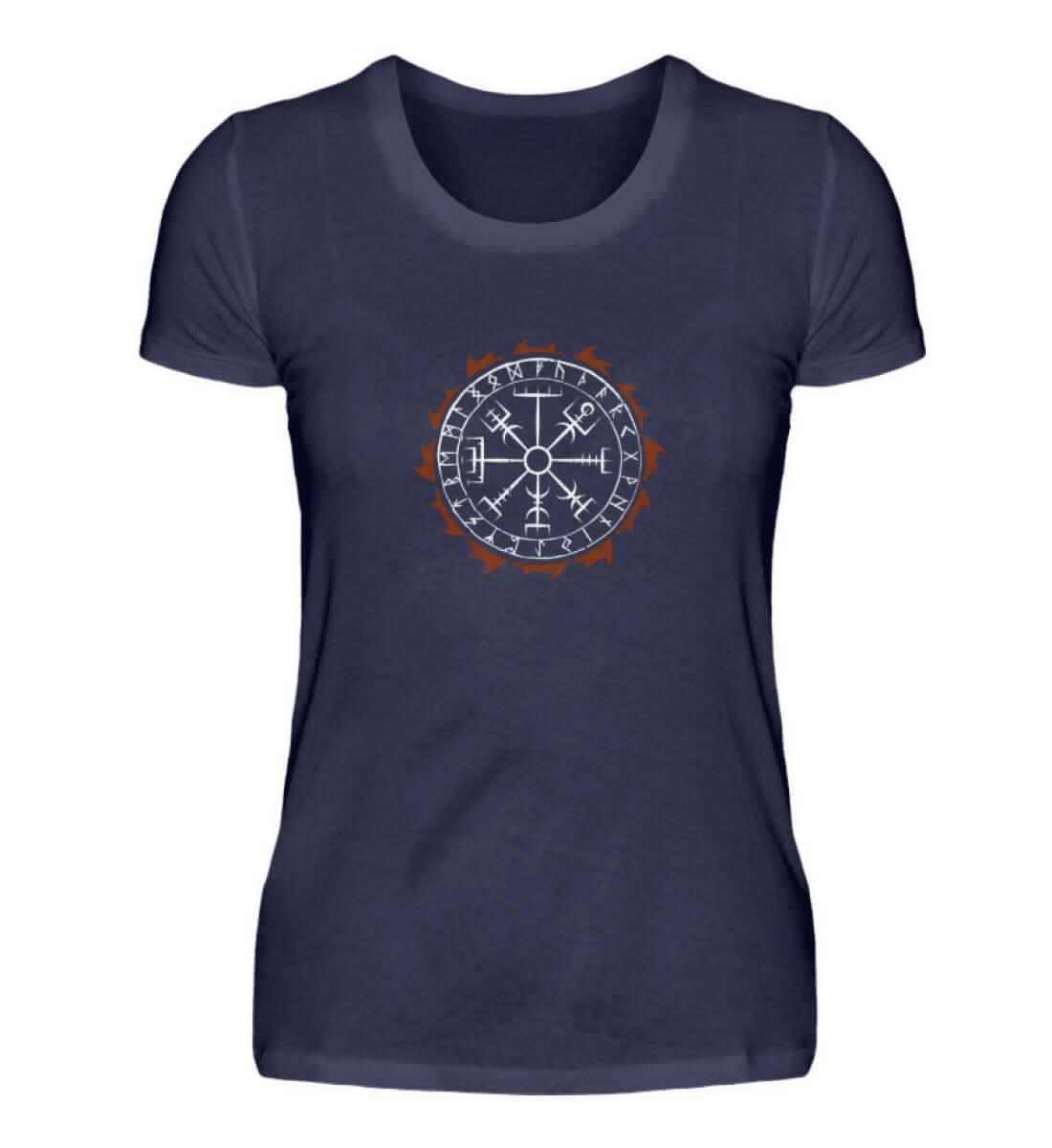 "Flammender Vegvisir" Damen Premiumshirt– Wikinger-Navigation - Nordic Viking Wear