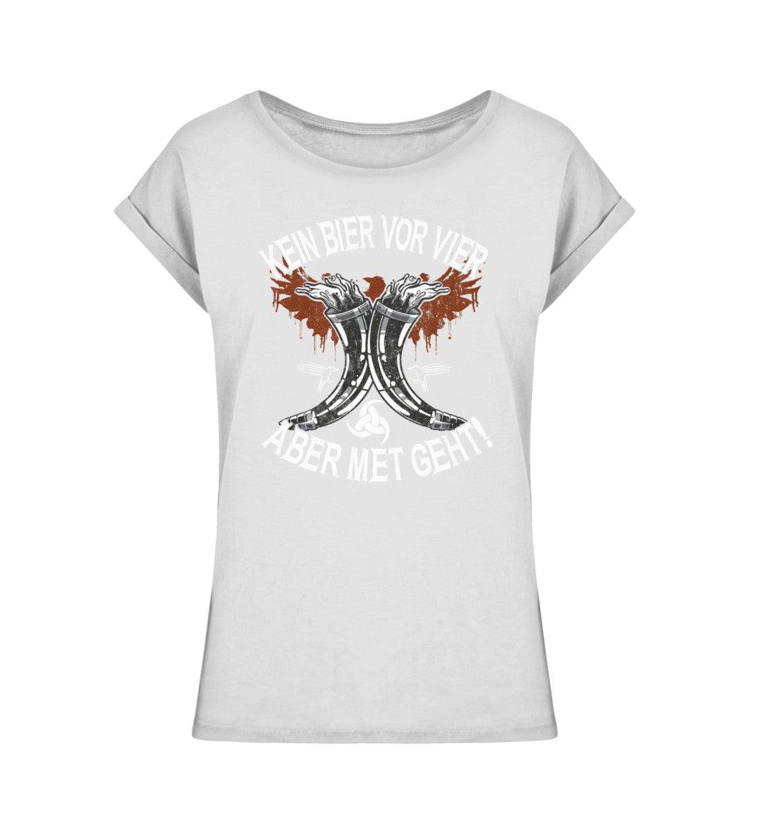 Schildmaiden Extended Shirt – "Kein Bier vor Vier, aber Met geht!" - Nordic Viking Wear