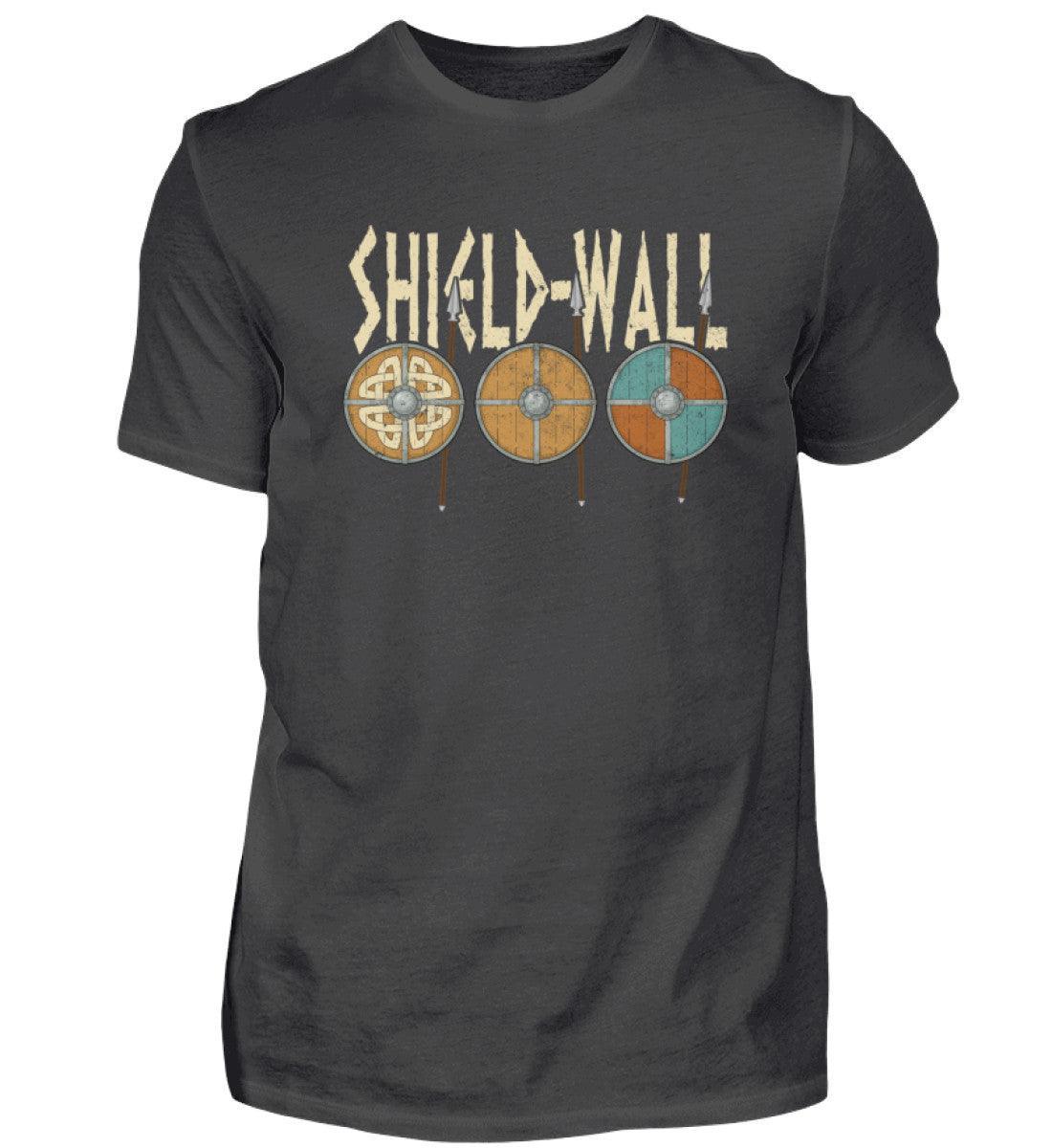 Wikinger Shield-Wall Premiumshirt - Krieger Verteidigungslinie - Nordische Schlacht Bekleidung - Nordic Viking Wear