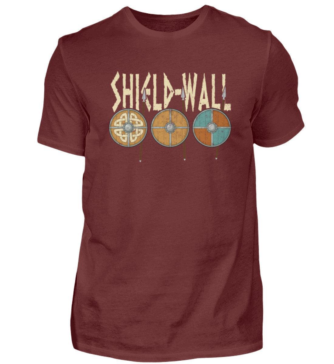 Wikinger Shield-Wall Premiumshirt - Krieger Verteidigungslinie - Nordische Schlacht Bekleidung - Nordic Viking Wear