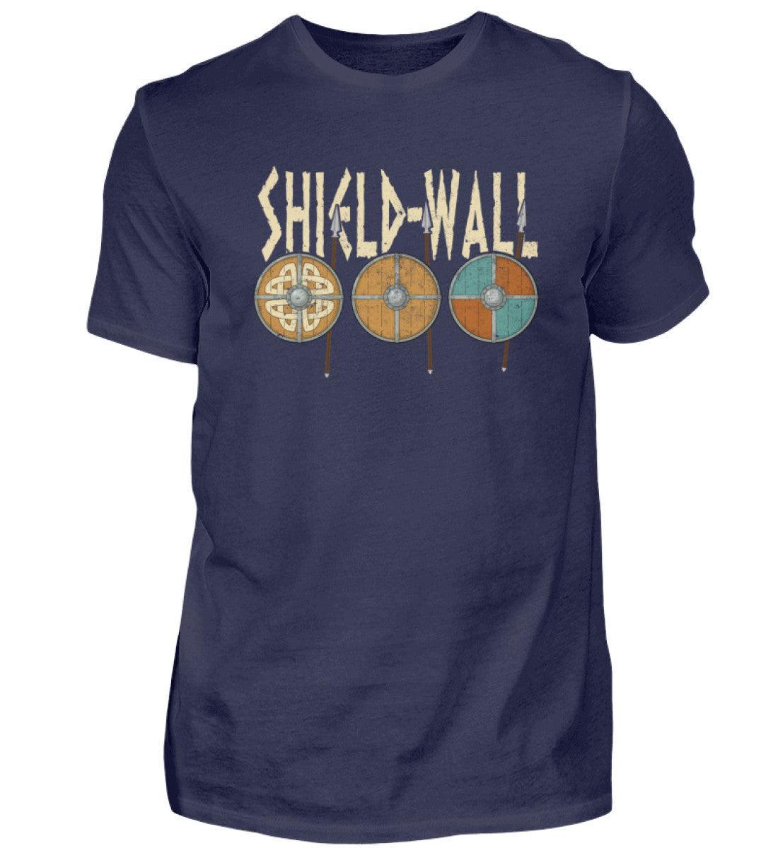 Wikinger Shield-Wall Premiumshirt - Krieger Verteidigungslinie - Nordische Schlacht Bekleidung - Nordic Viking Wear