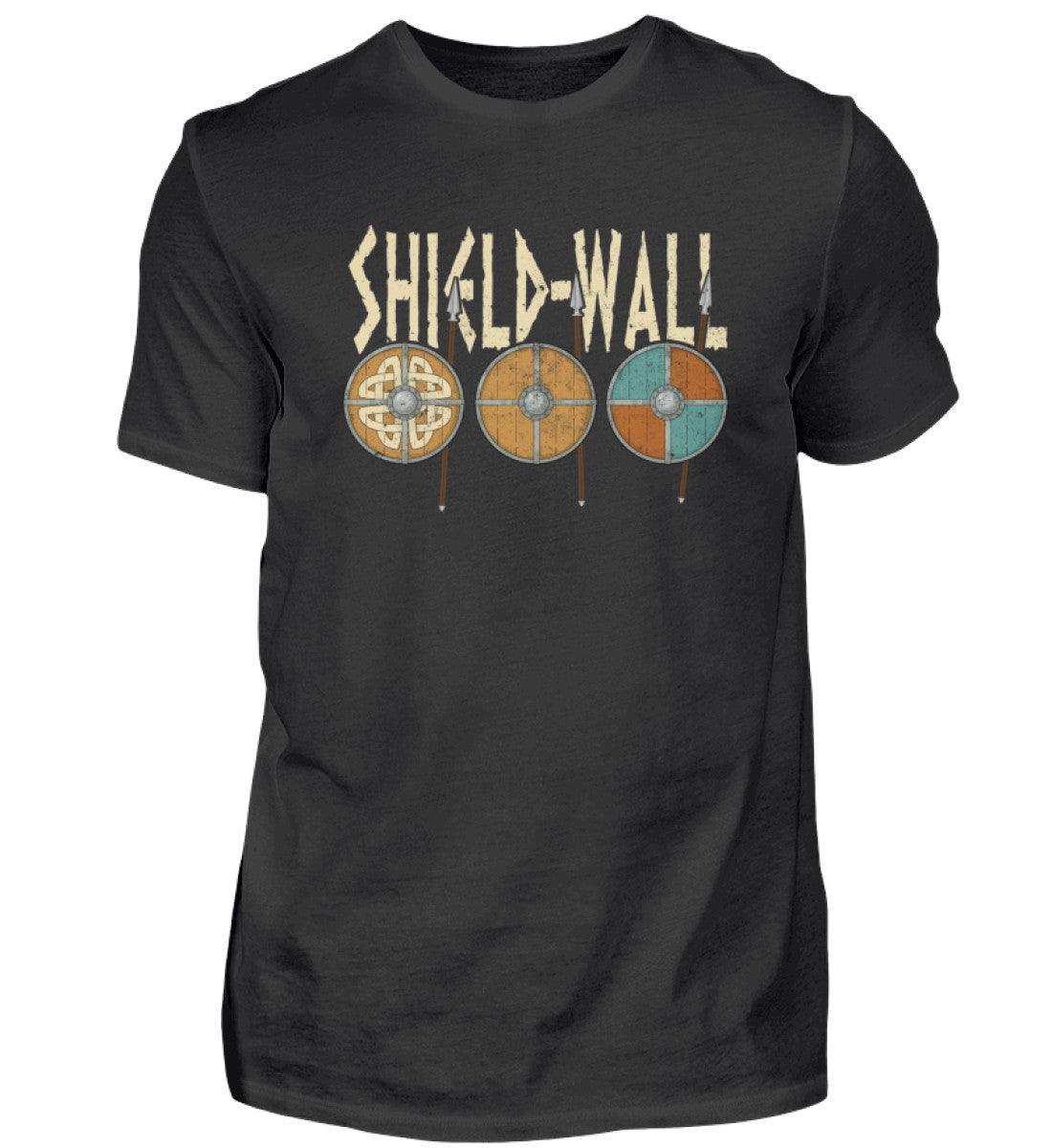 Wikinger Shield-Wall Premiumshirt - Krieger Verteidigungslinie - Nordische Schlacht Bekleidung - Nordic Viking Wear