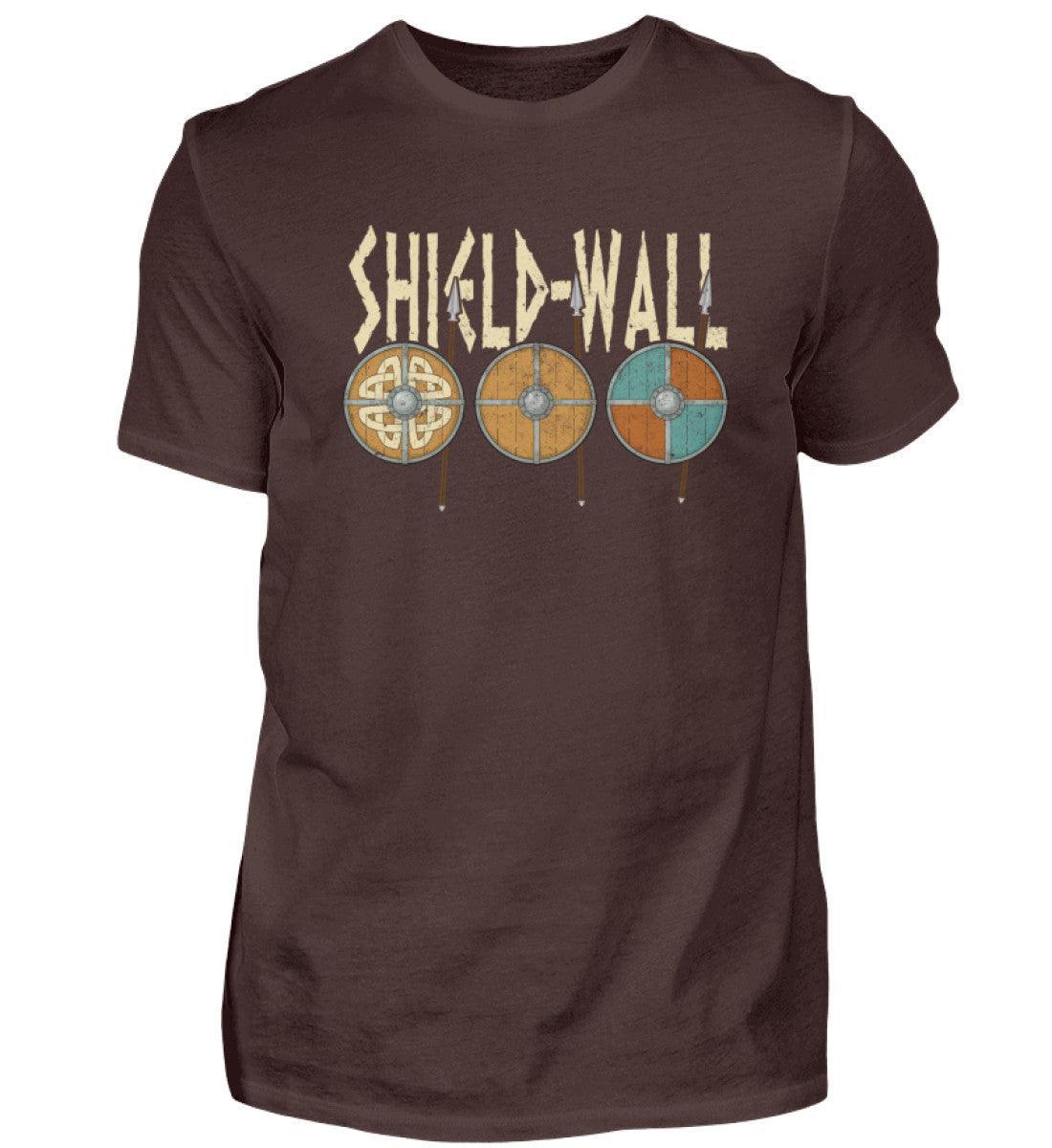 Wikinger Shield-Wall Premiumshirt - Krieger Verteidigungslinie - Nordische Schlacht Bekleidung - Nordic Viking Wear