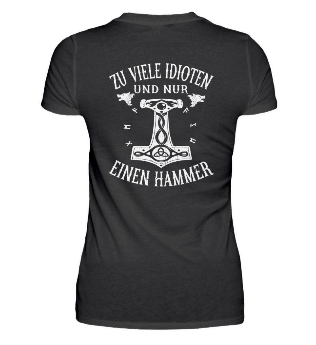 Schildmaid Premium Shirt "Mjölnir und Wölfe" Backprint - Nordic Viking Wear