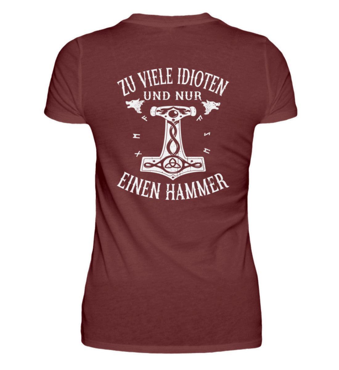 Schildmaid Premium Shirt "Mjölnir und Wölfe" Backprint - Nordic Viking Wear