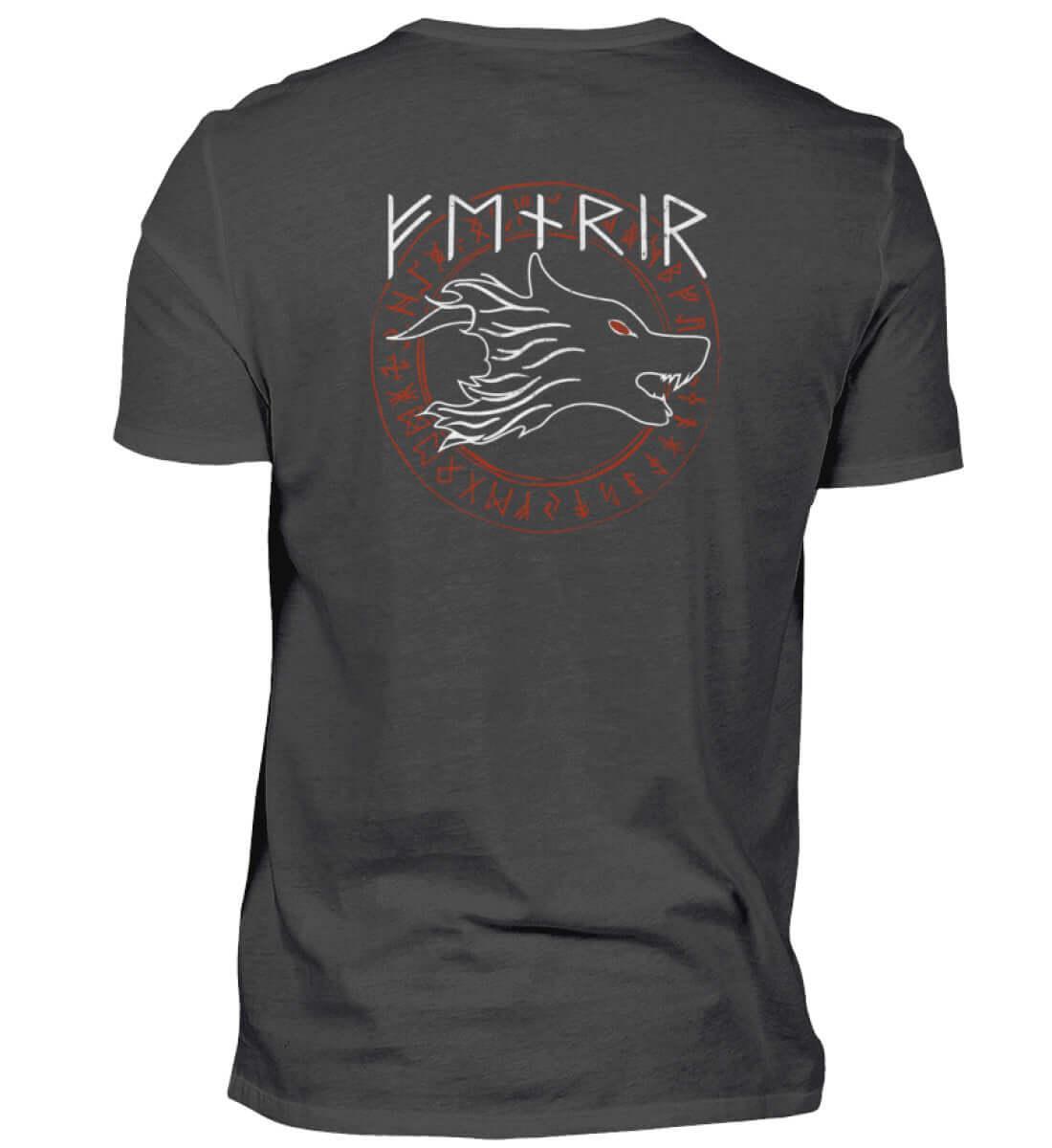 Fenrir Wolf Wikinger-Premiumshirt Backprint – Macht und Legende vereint - Nordic Viking Wear