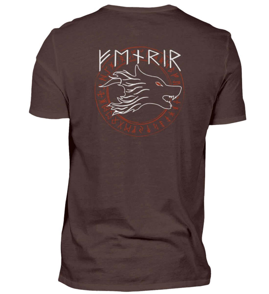 Fenrir Wolf Wikinger-Premiumshirt Backprint – Macht und Legende vereint - Nordic Viking Wear