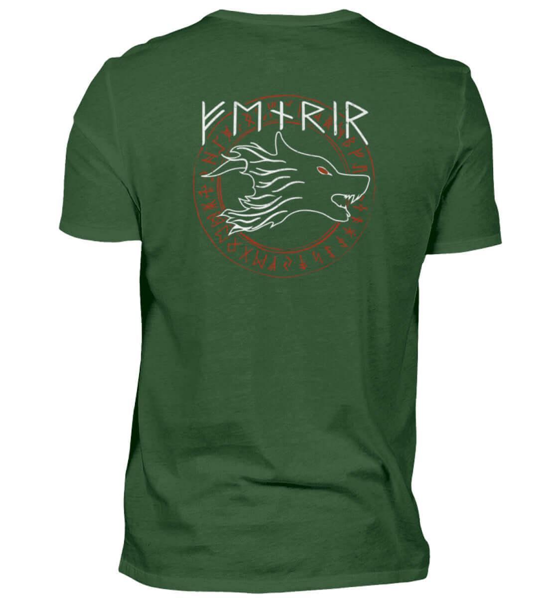 Fenrir Wolf Wikinger-Premiumshirt Backprint – Macht und Legende vereint - Nordic Viking Wear