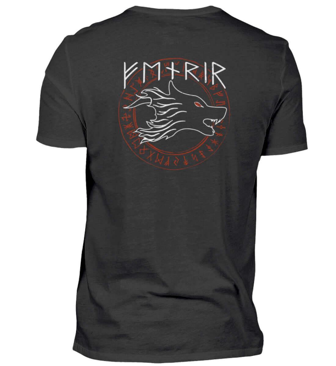 Fenrir Wolf Wikinger-Premiumshirt Backprint – Macht und Legende vereint - Nordic Viking Wear