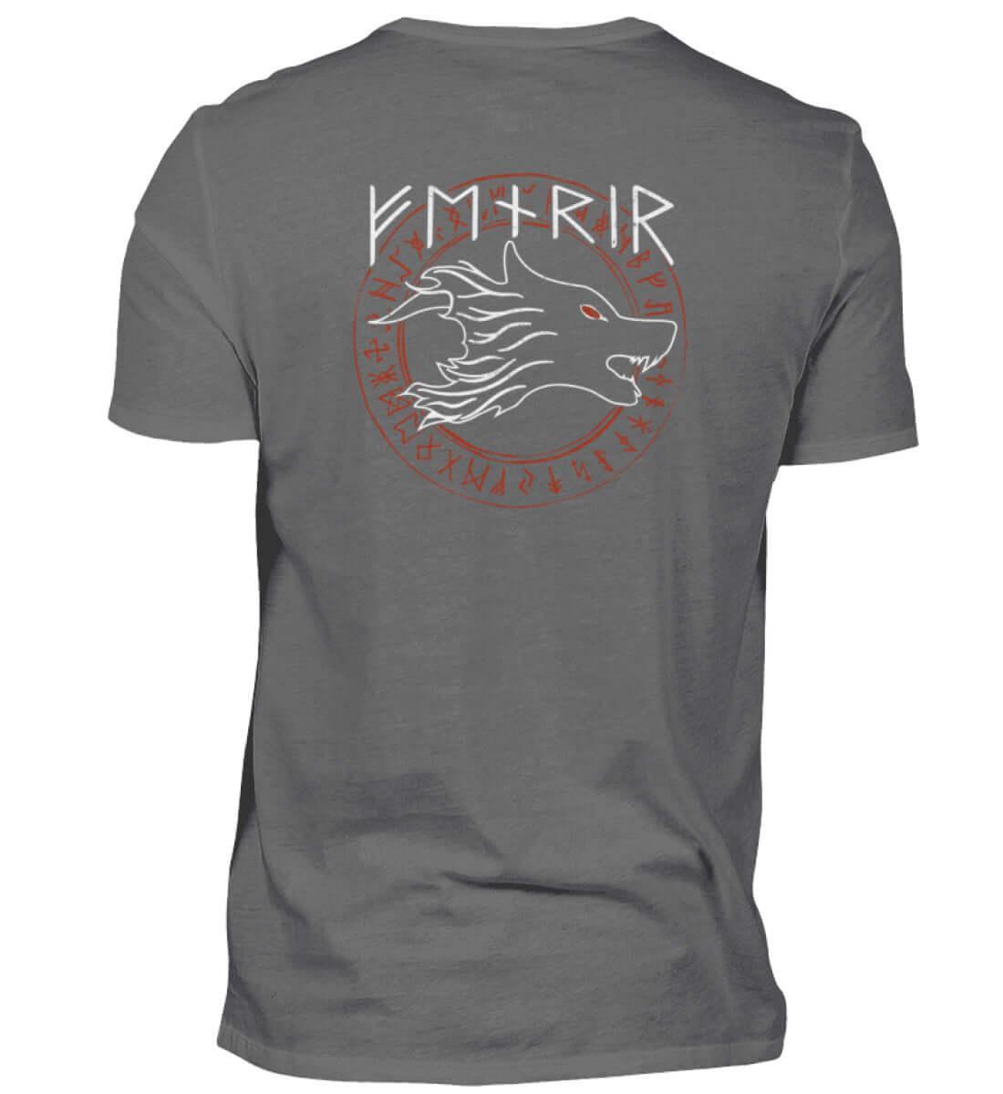 Fenrir Wolf Wikinger-Premiumshirt Backprint – Macht und Legende vereint - Nordic Viking Wear