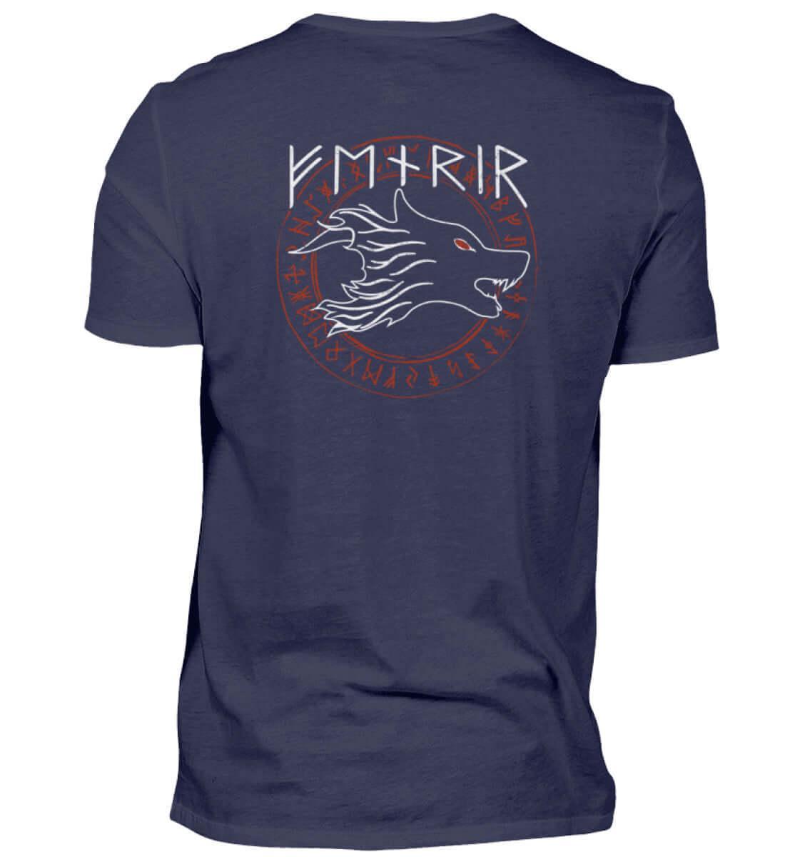 Fenrir Wolf Wikinger-Premiumshirt Backprint – Macht und Legende vereint - Nordic Viking Wear