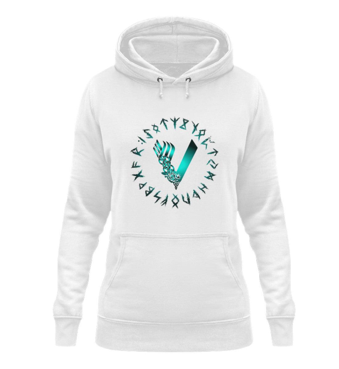 Schildmaiden Hoodie mit Runen und Keltischem Design – Nordische Mystik für wahre Krieger - Nordic Viking Wear