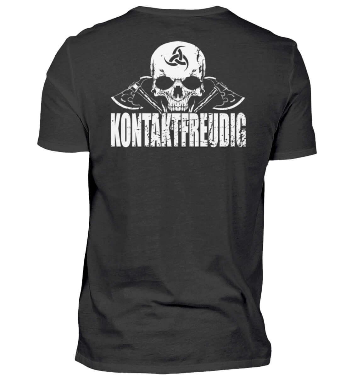 Wikinger T-Shirt 'Kontaktfreudig' – Schwarzer Humor und Stil - Nordic Viking Wear