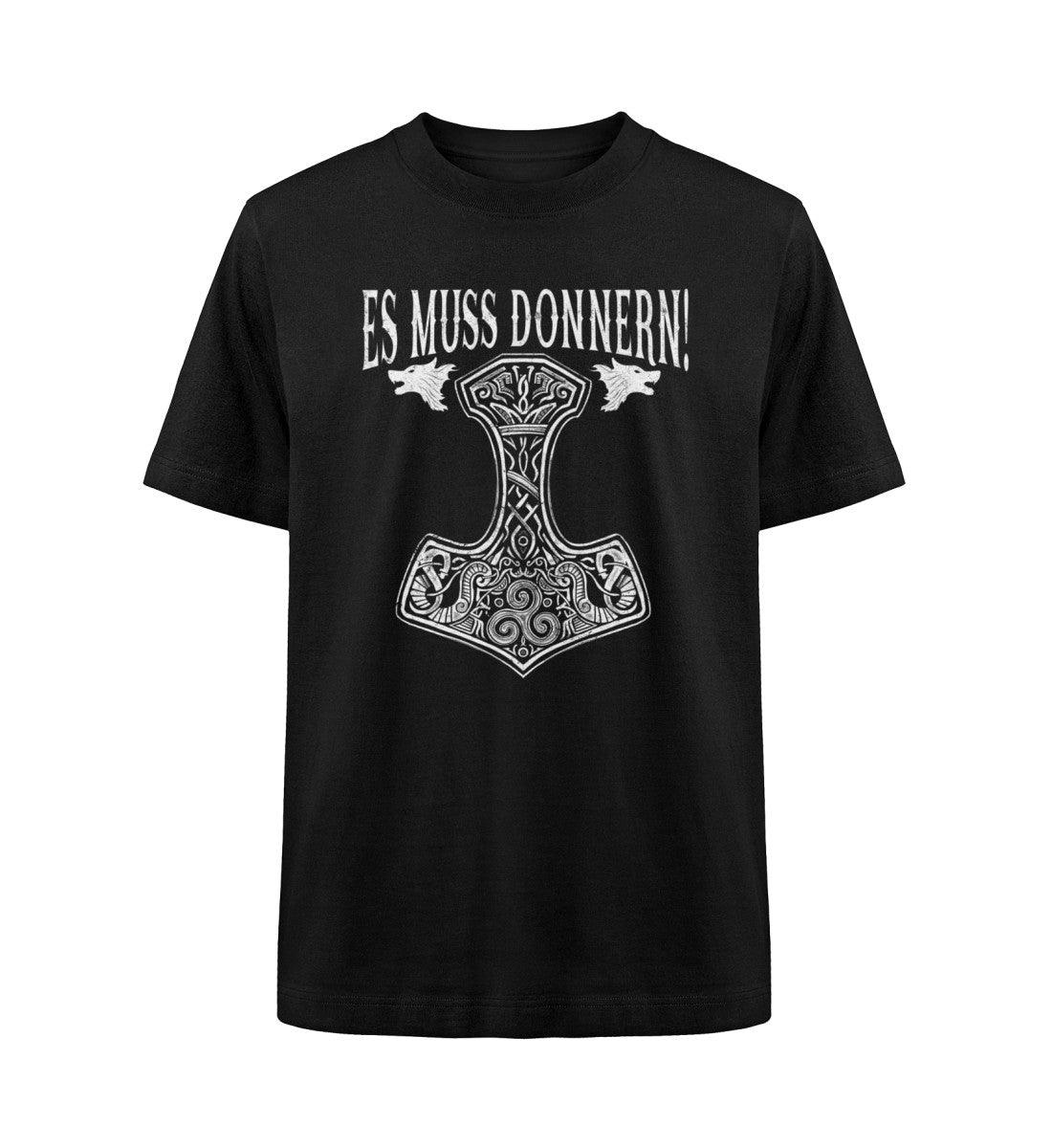 Es Muss Donnern Thors Hammer Heavy Oversized Shirt - Nordic Viking Wear