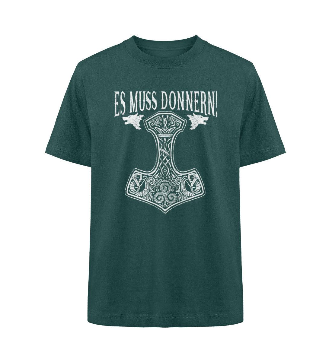 Es Muss Donnern Thors Hammer Heavy Oversized Shirt - Nordic Viking Wear